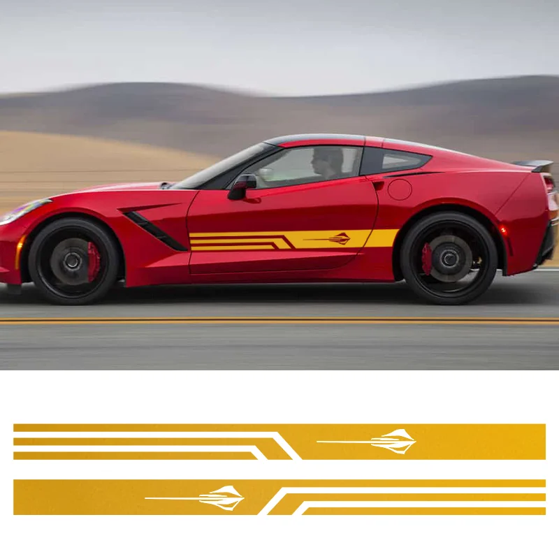2PCS Car Door Side Sticker Vinyl Film Decals For Chevrolet Corvette C6 C7 GRAND SPORTStingray 427 Z06 Auto accessories
2PCS Car Door Side Sticker Vinyl Film Decals For Chevrolet Corvette C6 C7 GRAND SPORTStingray 427 Z06 Auto accessories