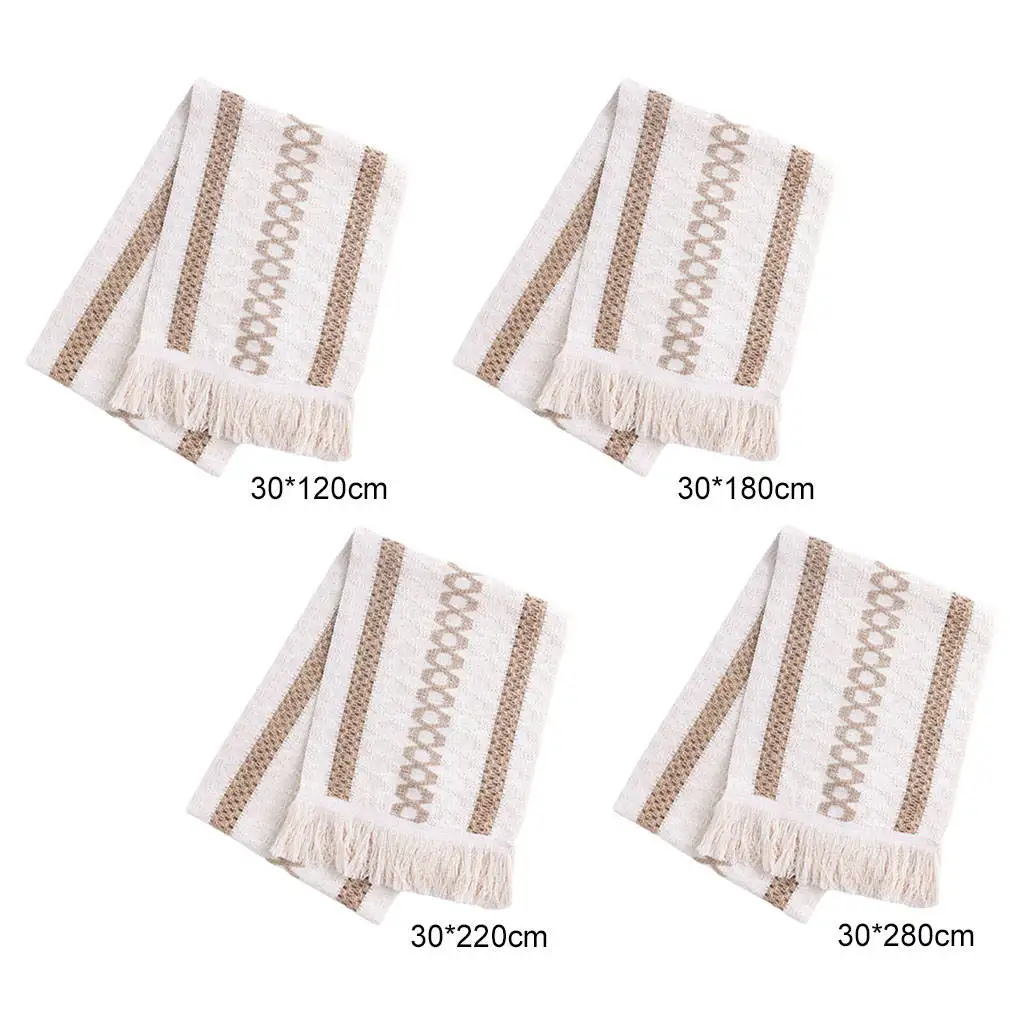 Braided Splicing Macrame Table Runner Natural Rustic Hollow Tassels Woven for Bohemian Wedding Dinner Home Decor 
Braided Splicing Macrame Table Runner Natural Rustic Hollow Tassels Woven for Bohemian Wedding Dinner Home Decor