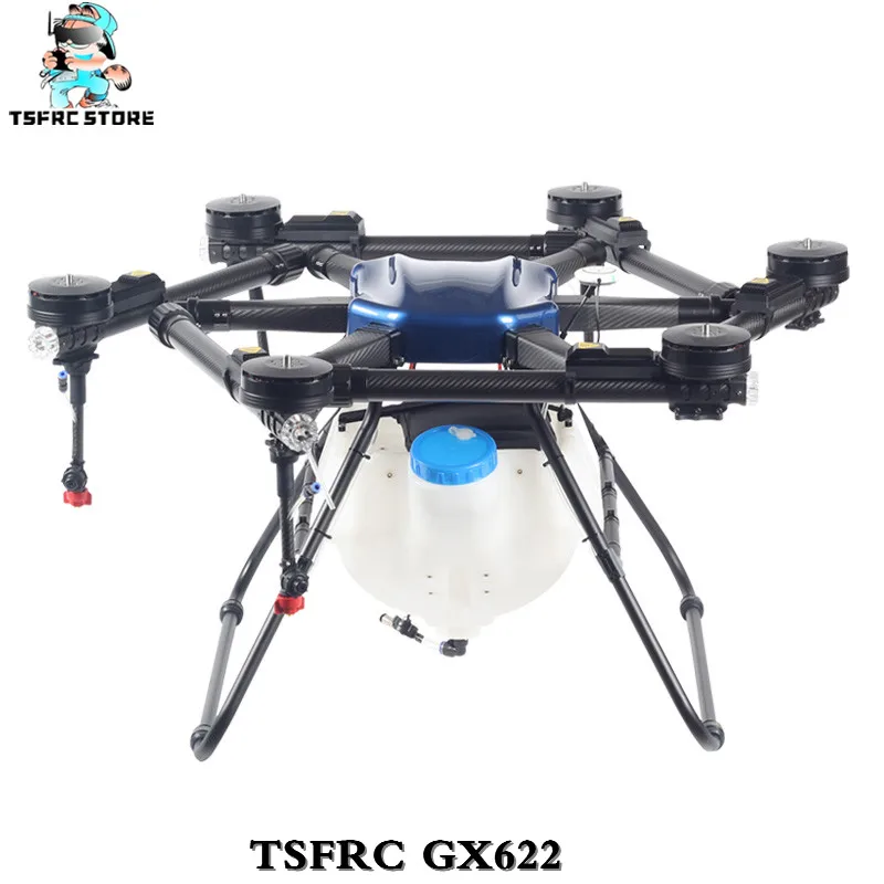 TSFRC GX622 22L умный сельскохозяйственный Дрон уровень 22 кг 6-осевой Дрон для защиты растений рама с двигателем 10010 100 кв foc 120a esc
TSFRC GX622 22L умный сельскохозяйственный Дрон уровень 22 кг 6-осевой Дрон для защиты растений рама с двигателем 10010 100 кв foc 120a esc