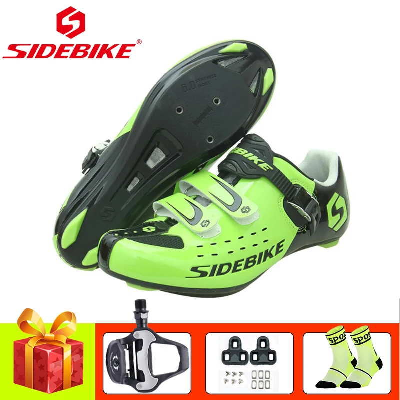 Ботинки для велоспорта на шоссейном ходу SIDEBIKE Мужские дышащие гоночные