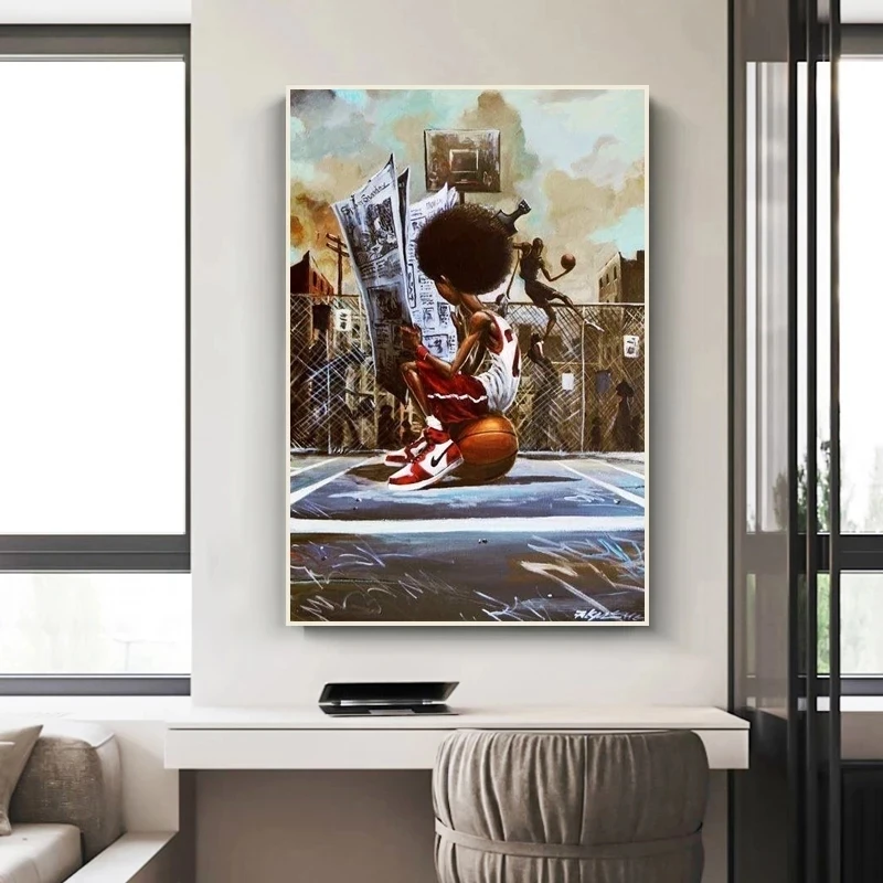 Modern Street Art Boy In Basketball Court Posters and Prints Canvas Paintings Wall Art Pictures for Living Room Decor (No Frame)
Modern Street Art Boy In Basketball Court Posters and Prints Canvas Paintings Wall Art Pictures for Living Room Decor (No Frame)