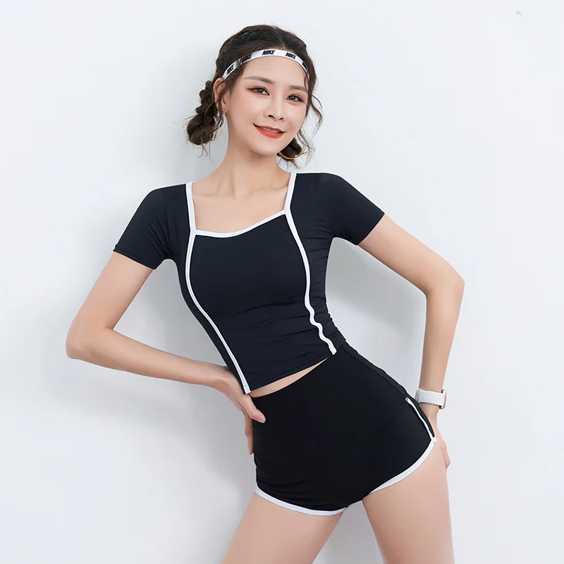 Slim thin waist short-sleeved T-shirt stretch tightness slimming fitness clothes quick-drying breathable yoga clothes new summer
Slim thin waist short-sleeved T-shirt stretch tightness slimming fitness clothes quick-drying breathable yoga clothes new summer
