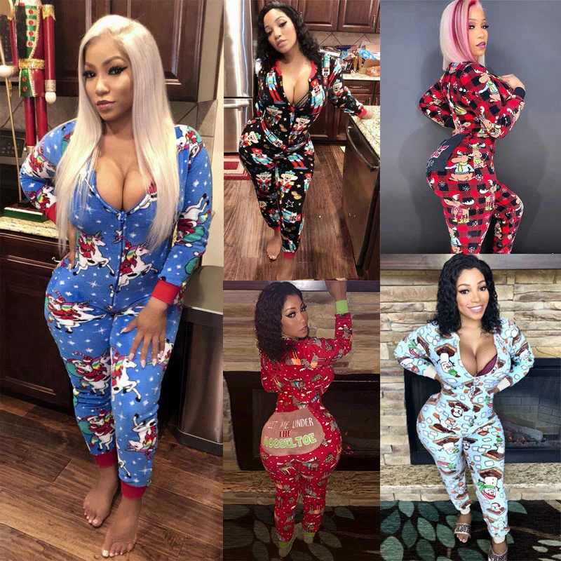2021 Autumn Winter Wis Women's Printed Christmas Long Sleeve Home Clothes One-piece Pants
2021 Autumn Winter Wis Women's Printed Christmas Long Sleeve Home Clothes One-piece Pants