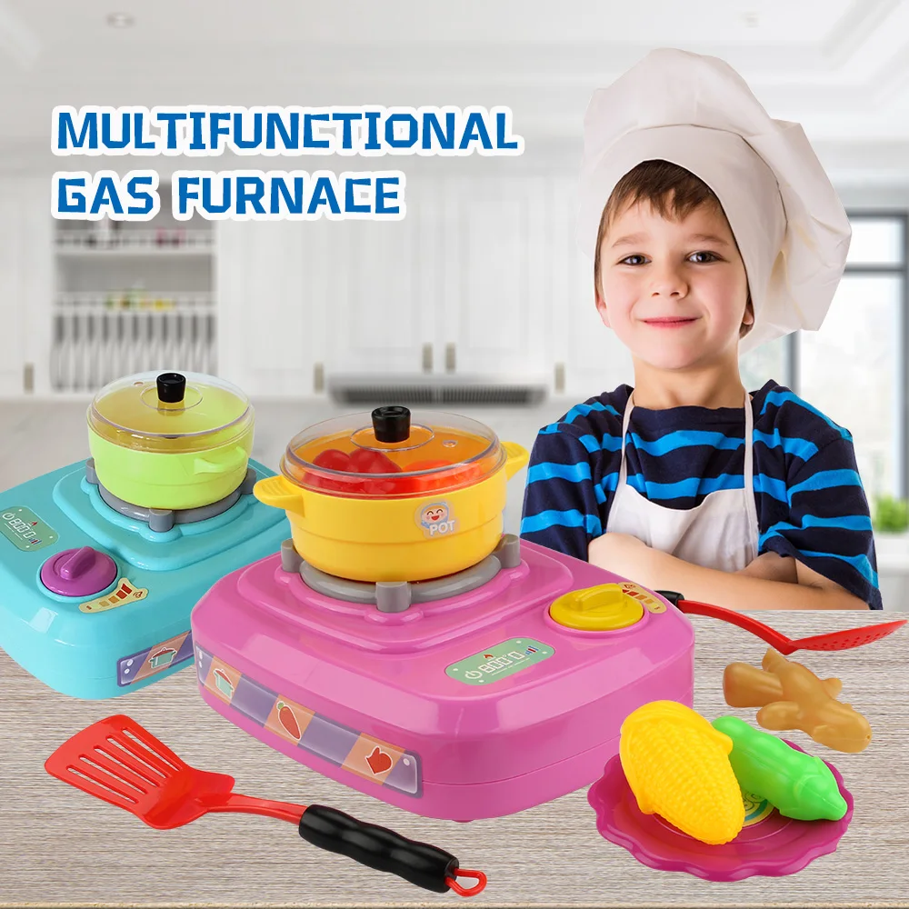 Фото Многофункциональная электрическая имитационная газовая плита детские игрушки 23