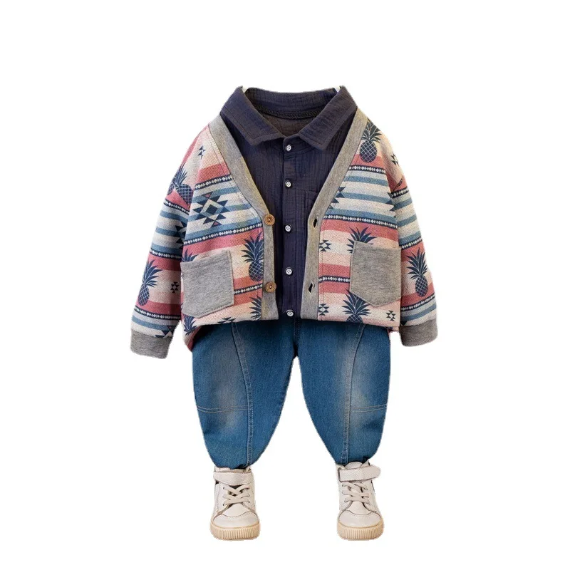 New Spring Children Casual Clothes Baby Boys Girls Print Coat T Shirt Pants Jeans 3Pcs/Set Kids Infant Tracksuit 1 2 3 4 YEARS
New Spring Children Casual Clothes Baby Boys Girls Print Coat T Shirt Pants Jeans 3Pcs/Set Kids Infant Tracksuit 1 2 3 4 YEARS