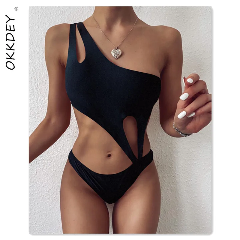 Black One Shoulder Swimwears One Piece Swimsuit Women Cut Out Bathing Suits Push Up Monokini Padded Bodysuits Summer Beachwear
Black One Shoulder Swimwears One Piece Swimsuit Women Cut Out Bathing Suits Push Up Monokini Padded Bodysuits Summer Beachwear