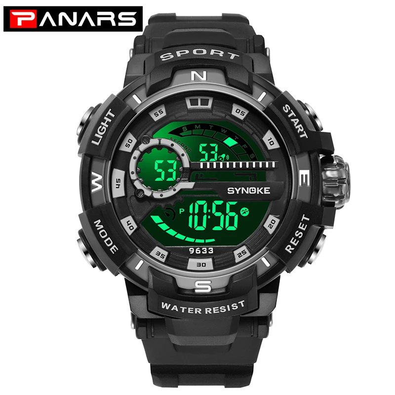 Часы в стиле милитари с Для мужчин Водонепроницаемый многофункциональные электронные часы светодиодный Будильник Цифровые спортивные час...
Часы в стиле милитари с Для мужчин Водонепроницаемый многофункциональные электронные часы светодиодный Будильник Цифровые спортивные час...