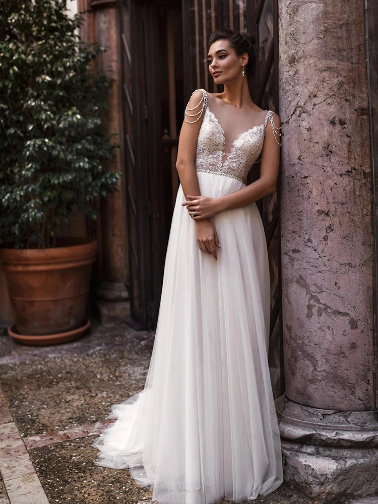 Hi Shy Bride New simple wedding dress backless sleeveless design chiffon lace bride dresses princess dress plus size tailor-made
Hi Shy Bride New simple wedding dress backless sleeveless design chiffon lace bride dresses princess dress plus size tailor-made