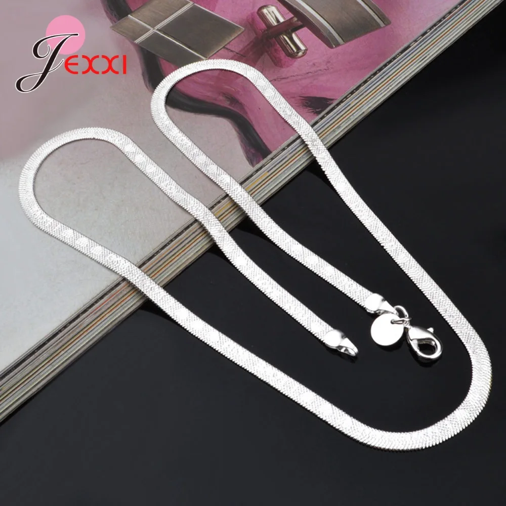 Women/Men's Jewelry 925 Sterling Silver Necklace I LOVE YOU Couple Necklace Flat Sideway Chain 20 inches Collier Femme Jewelry
Women/Men's Jewelry 925 Sterling Silver Necklace I LOVE YOU Couple Necklace Flat Sideway Chain 20 inches Collier Femme Jewelry