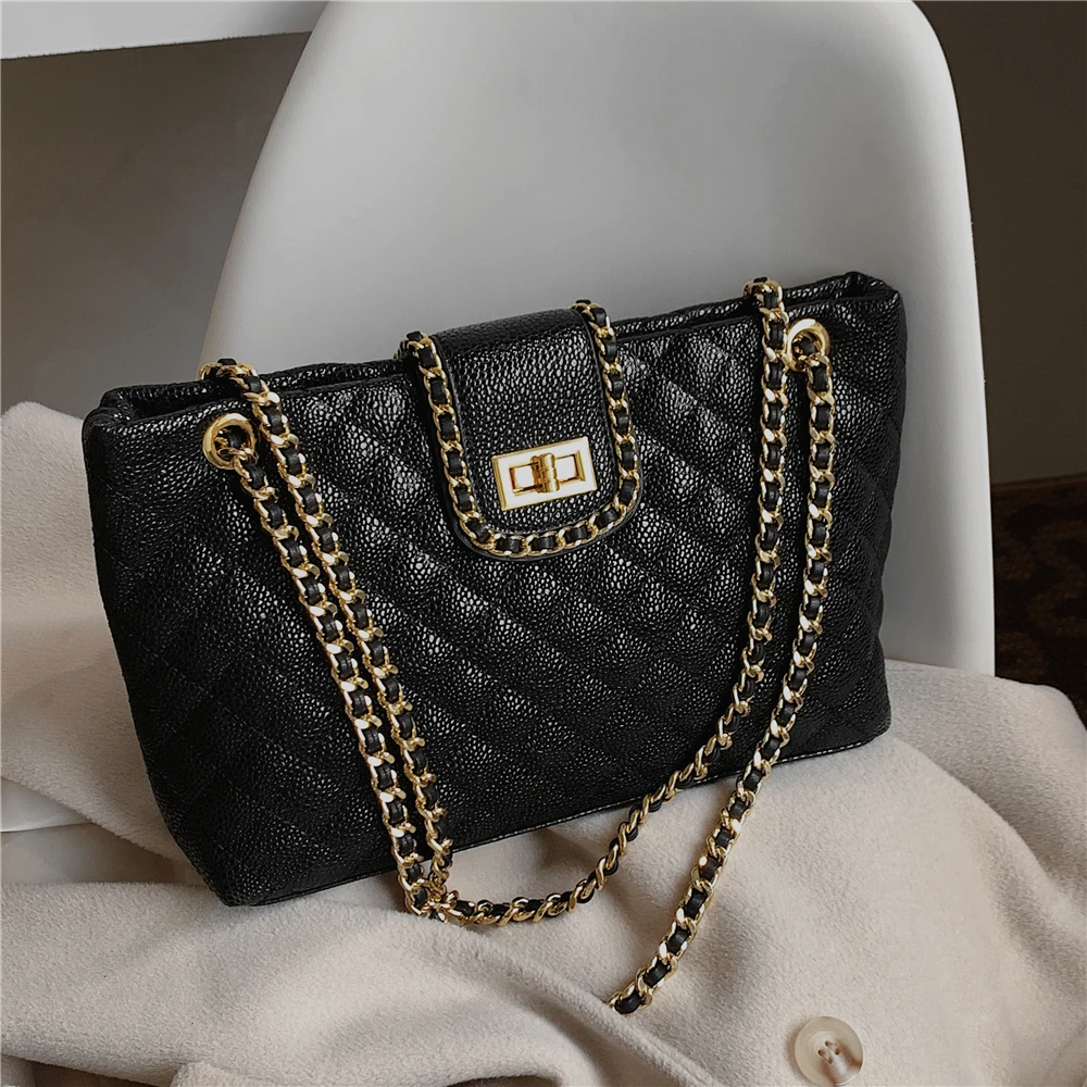 Classic Design Caviar Pattern Quilted Chain Shoulder Bags For Office Ladies Famous Brand Turn Lock Women Black Purse And Handbag
Classic Design Caviar Pattern Quilted Chain Shoulder Bags For Office Ladies Famous Brand Turn Lock Women Black Purse And Handbag