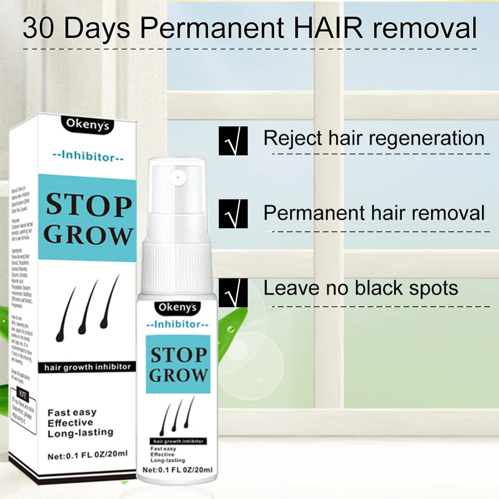 20ml Permanent Inhibitor Effective Shrink Pores Stop Growth Repair Essence Moisturizing Whole Body Hair Removal Spray Painless
20ml Permanent Inhibitor Effective Shrink Pores Stop Growth Repair Essence Moisturizing Whole Body Hair Removal Spray Painless