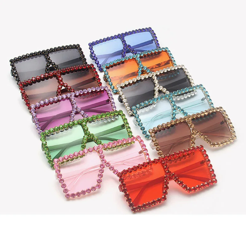 KUJUNY Diamond Sunglasses for Women Vintage Brand Designer Rhinestone Sun Glasses Ladies Oversized Shades Decorative Glasses
KUJUNY Diamond Sunglasses for Women Vintage Brand Designer Rhinestone Sun Glasses Ladies Oversized Shades Decorative Glasses