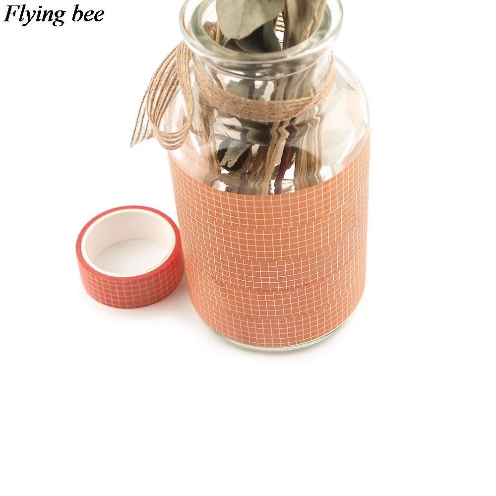 Flyingbee 15mmX5m Color Orange Gird Washi Tape DIY Diary Album Decorative Stickers Masking Tape Stationery Stickers X0921
Flyingbee 15mmX5m Color Orange Gird Washi Tape DIY Diary Album Decorative Stickers Masking Tape Stationery Stickers X0921