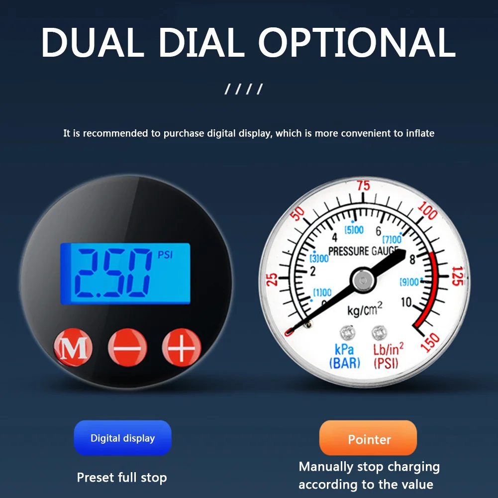 12V Portable Car Air Compressor DC Digital Tire Inflator Air Pump Auto Air Pump for Car Motorcycle Tire Pump with LED Light
12V Portable Car Air Compressor DC Digital Tire Inflator Air Pump Auto Air Pump for Car Motorcycle Tire Pump with LED Light