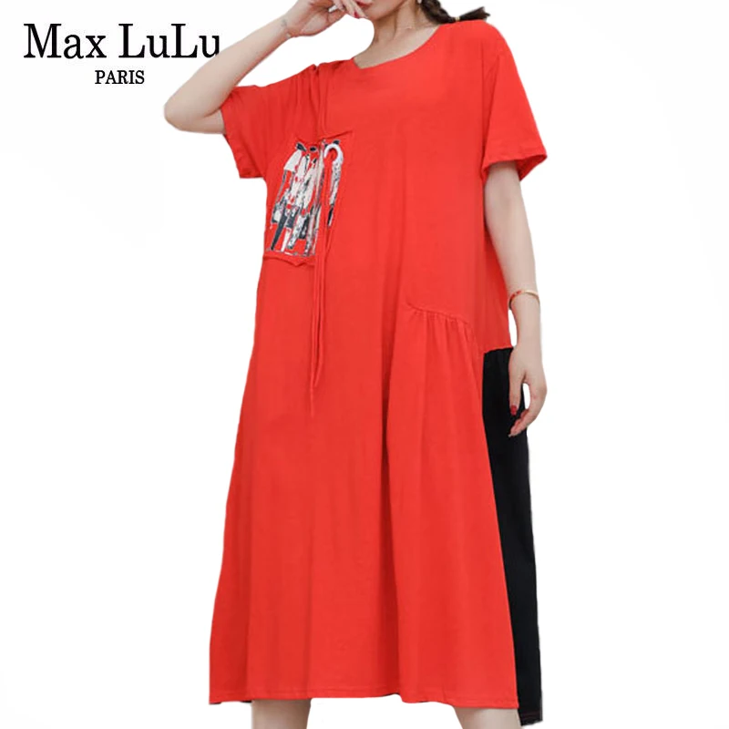 Женское платье с коротким рукавом Max LuLu, длинное лоскутное, со складками, повседневное, с принтом, большого размера, для лета
Женское платье с коротким рукавом Max LuLu, длинное лоскутное, со складками, повседневное, с принтом, большого размера, для лета