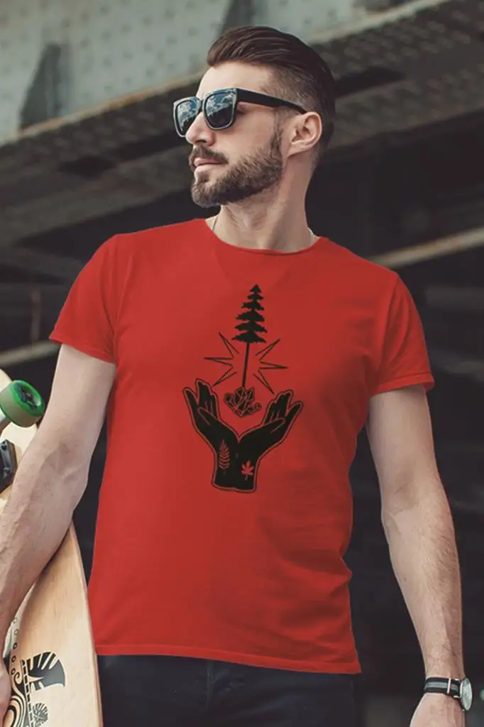 Hands Red Men 'S Tshirt-T-Shirt
