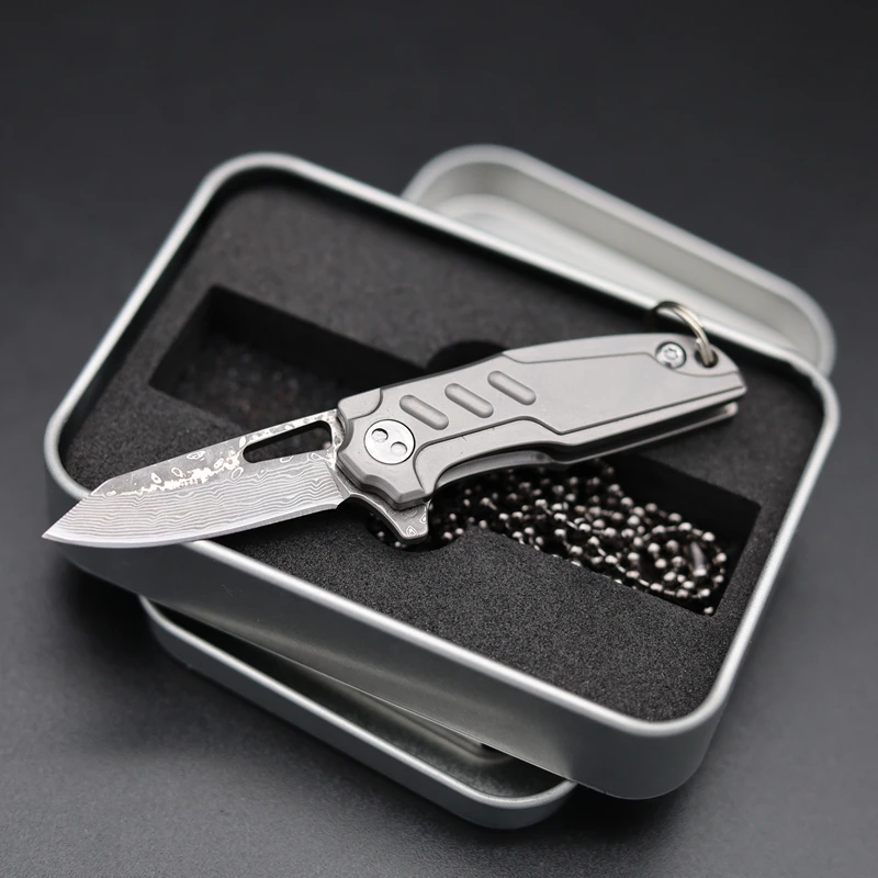 HWZBBEN 89mm key Chain Folding Knife Damascus EDC Pocket Knives Portable Hunting Camping Diving Self Defense Multitool knife
HWZBBEN 89mm key Chain Folding Knife Damascus EDC Pocket Knives Portable Hunting Camping Diving Self Defense Multitool knife