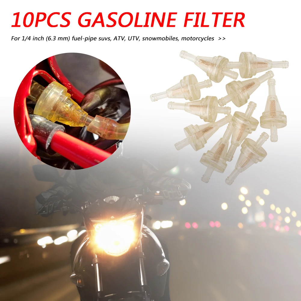 Motorcycle Inline Gas Fuel Filter Motorcycle Ornaments 10x 1/4 inch Outdoor Personal for ATV UTV Snowmobille Universal
Motorcycle Inline Gas Fuel Filter Motorcycle Ornaments 10x 1/4 inch Outdoor Personal for ATV UTV Snowmobille Universal