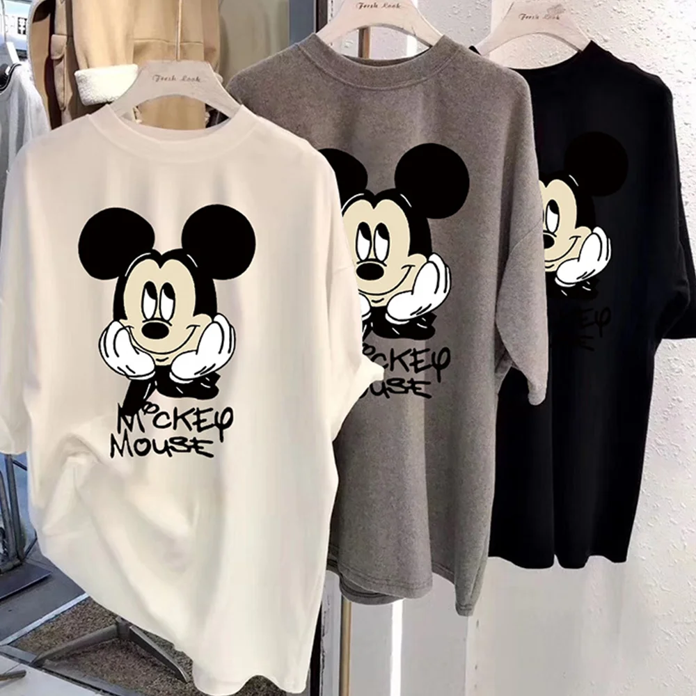 Disney Kawaii Mickey Mouse T-shirts Black Female Tops O-neck Summer Casual Lady T-Shirt Harajuku Korean Style New Tees
Disney Kawaii Mickey Mouse T-shirts Black Female Tops O-neck Summer Casual Lady T-Shirt Harajuku Korean Style New Tees