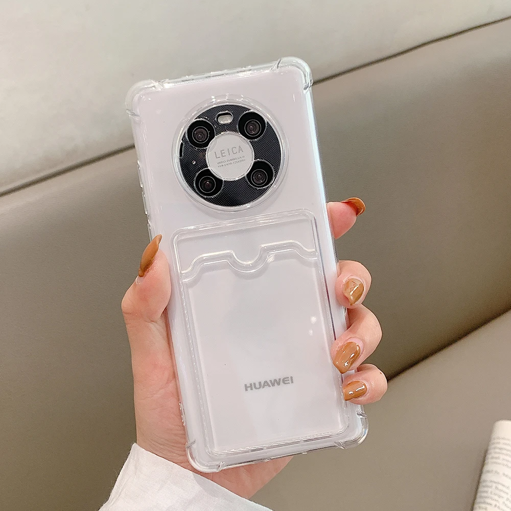 Прозрачный чехол LOVECOM для телефона противоударный мягкий силиконовый Huawei P40 Pro P30