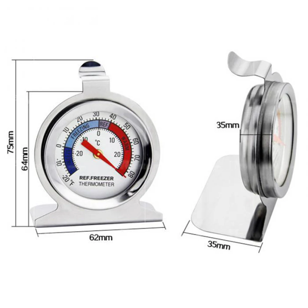 Refrigerator Thermometer -30C~30C/-20F~80F Classic Fridge Thermometer with 2" Dial Refrigerator Freezer Thermometer
Refrigerator Thermometer -30C~30C/-20F~80F Classic Fridge Thermometer with 2" Dial Refrigerator Freezer Thermometer