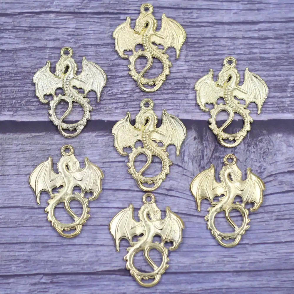 10Pcs Pendants Dinosaurs Fairy Tale Pterosaurs Anima Metal Gold Plated For Charms Necklaces Jewelry DIY Finding 35x27mm
10Pcs Pendants Dinosaurs Fairy Tale Pterosaurs Anima Metal Gold Plated For Charms Necklaces Jewelry DIY Finding 35x27mm