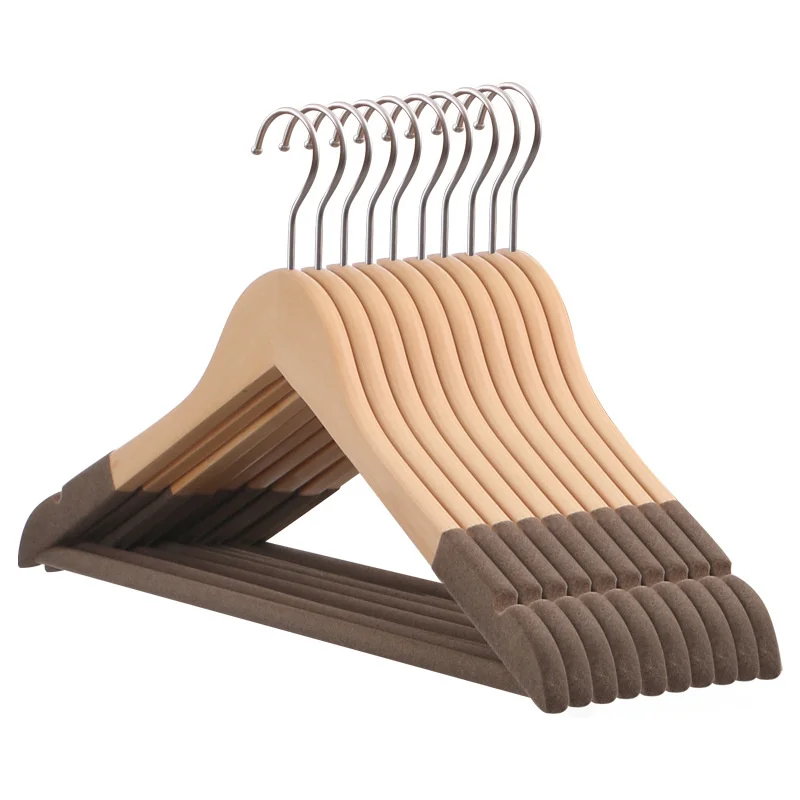 5pcs Custom Solid Wood Flocking Clothes Hanger Organizer Household Jeans Wooden Traceless Adult Support Non Slip Store Dry Rack
5pcs Custom Solid Wood Flocking Clothes Hanger Organizer Household Jeans Wooden Traceless Adult Support Non Slip Store Dry Rack