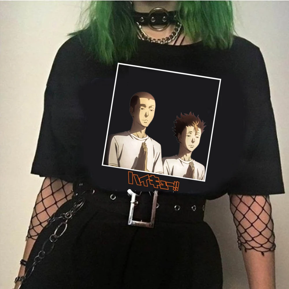 Модная футболка Haikyu с японским аниме, Мужская забавная Женская Повседневная крутая уличная одежда, верх для мужчин в стиле хип-хоп
Модная футболка Haikyu с японским аниме, Мужская забавная Женская Повседневная крутая уличная одежда, верх для мужчин в стиле хип-хоп