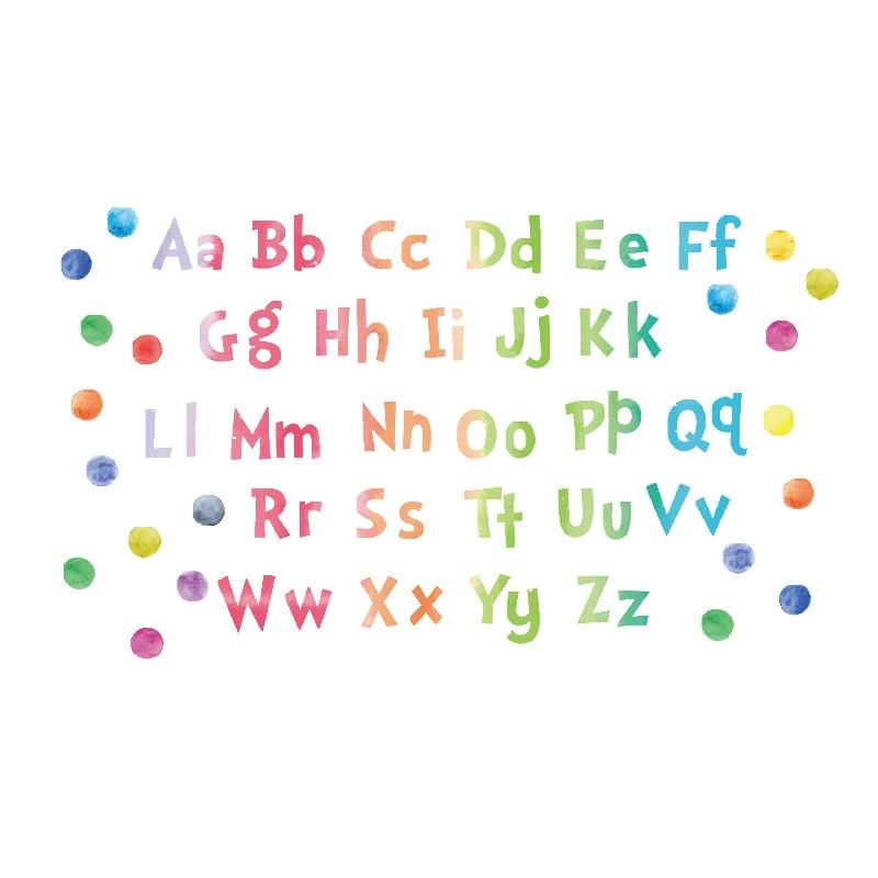Многоцветная Наклейка на стену с алфавитом для детских комнат детского сада