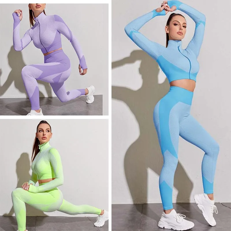 Seamless Gym Sets Sport Outfit For Woman Yoga Set Tracksuit Fitness Workout clothing Running High Waist GYM Leggings Suits
Seamless Gym Sets Sport Outfit For Woman Yoga Set Tracksuit Fitness Workout clothing Running High Waist GYM Leggings Suits