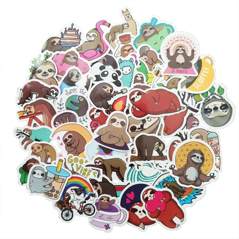 10/50PCS Not Repeating Cute Sloth Waterproof Stationery Pvc Sticker Skateboard Suitcase Guitar Luggage For Kid Toy DIY Sticker
10/50PCS Not Repeating Cute Sloth Waterproof Stationery Pvc Sticker Skateboard Suitcase Guitar Luggage For Kid Toy DIY Sticker