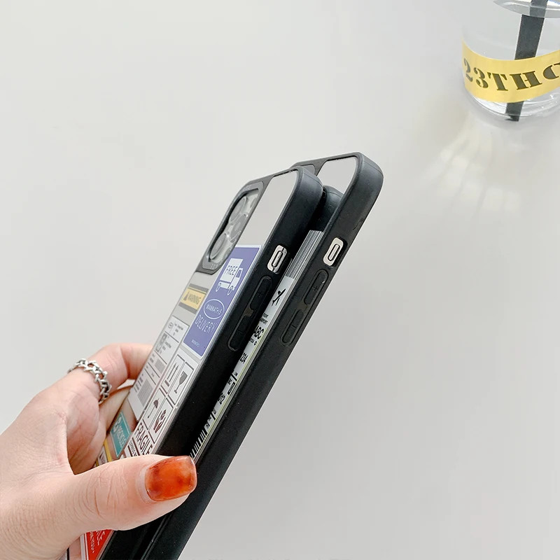 Mirror Luxury Express label air ticket For iPhone 12 Pro Max Mini 11 Pro XR 8 X 7 XS max case Soft TPU Side+PC Full Body
Mirror Luxury Express label air ticket For iPhone 12 Pro Max Mini 11 Pro XR 8 X 7 XS max case Soft TPU Side+PC Full Body