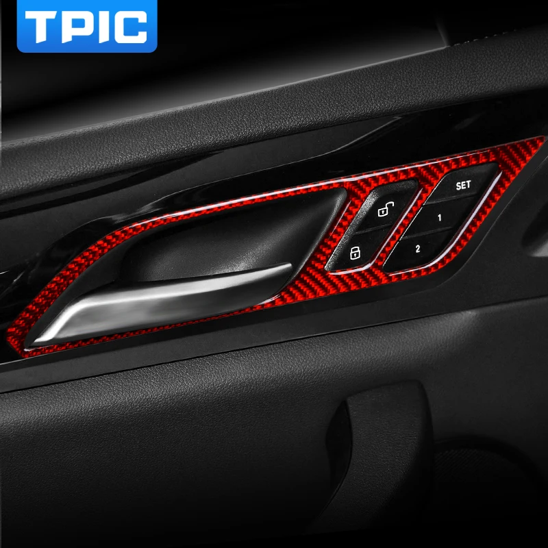 For BMW G01 G02 Car Interior Door Handles Frame Stickers Carbon Fiber Inner Door Handles Trim Covers Car Styling for 2019~ X3 X4
For BMW G01 G02 Car Interior Door Handles Frame Stickers Carbon Fiber Inner Door Handles Trim Covers Car Styling for 2019~ X3 X4