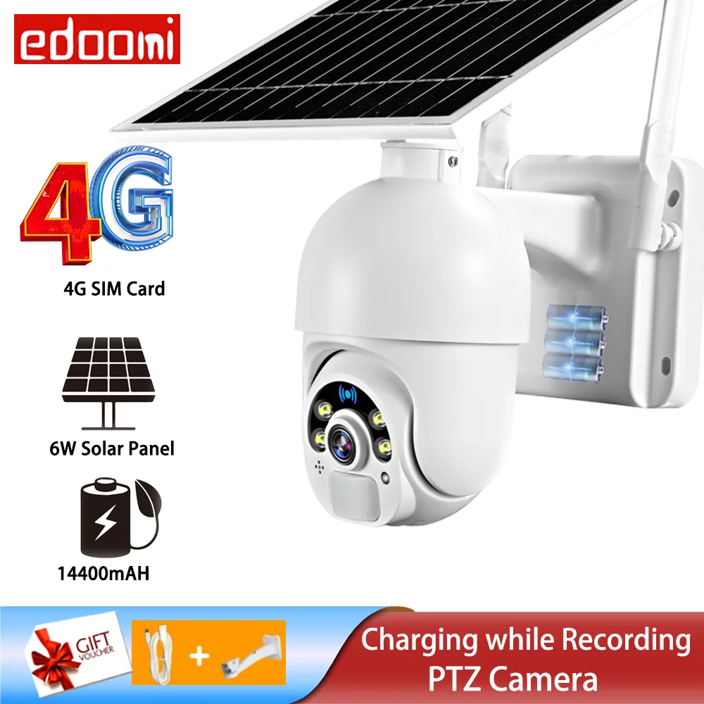 4G Camera Solar Outdoor WIFI IP Camera 1080P PTZ Rechargeable Battery Security Camera CCTV Camera Alarm Surveillance Camera
4G Camera Solar Outdoor WIFI IP Camera 1080P PTZ Rechargeable Battery Security Camera CCTV Camera Alarm Surveillance Camera