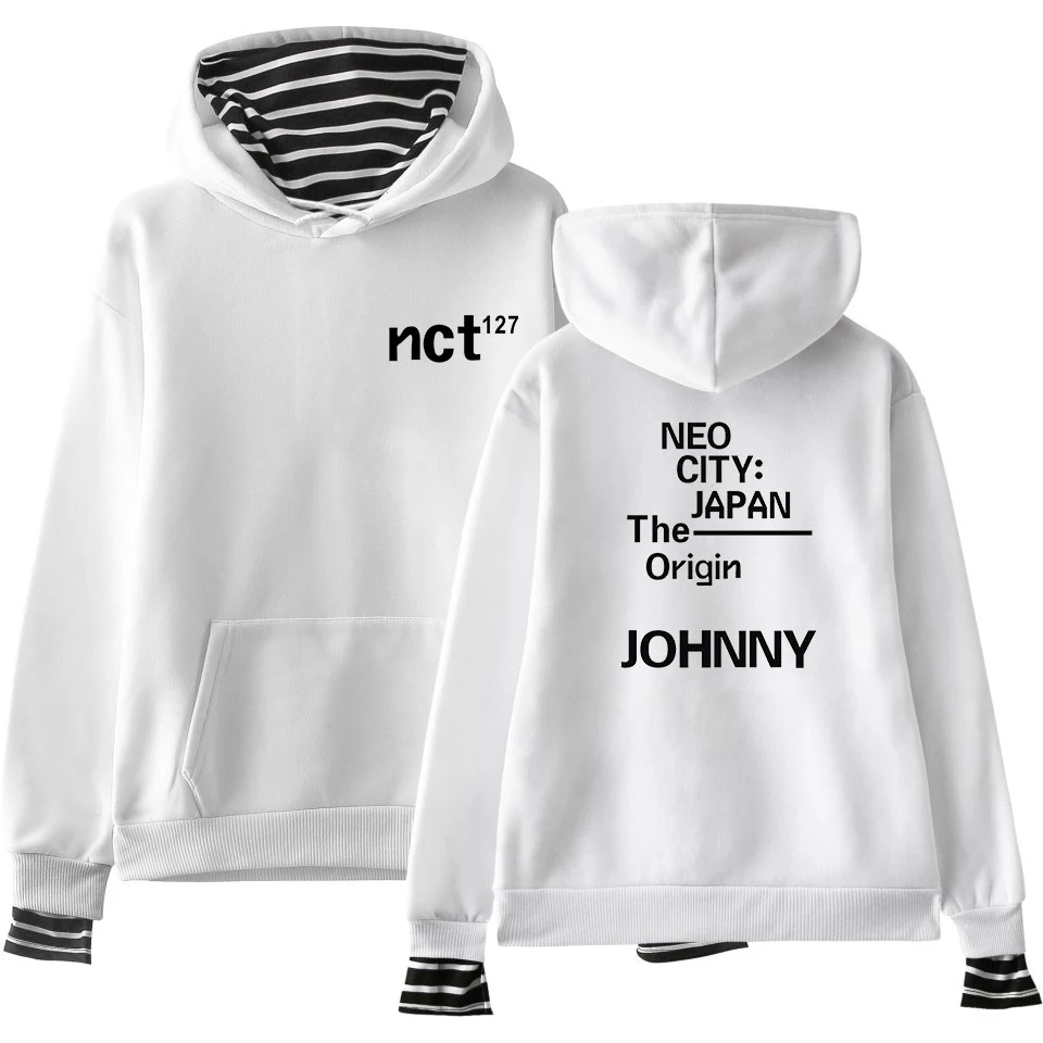 NCT 127 Fake Two Piece Hoodie Sweatshirt 2019 Fashion Casual Hoodies Women Autumn And Winter Exclusive Hip Hop Clothes
NCT 127 Fake Two Piece Hoodie Sweatshirt 2019 Fashion Casual Hoodies Women Autumn And Winter Exclusive Hip Hop Clothes