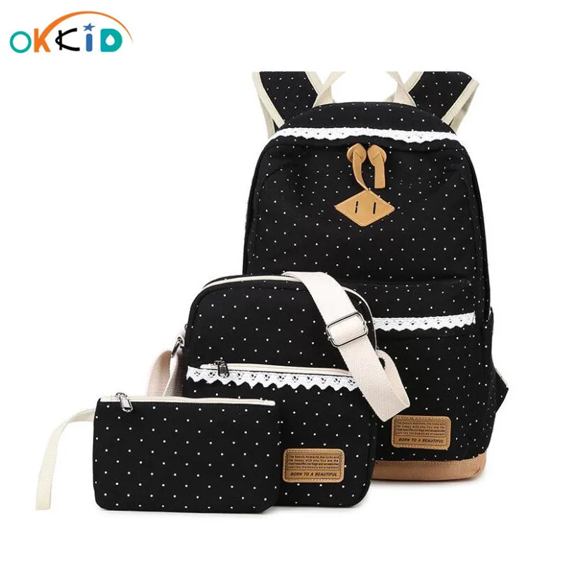 OKKID school bags for teenage girls canvas school backpack set child book bag stationery pen pencil bag kids shoulder bag
OKKID school bags for teenage girls canvas school backpack set child book bag stationery pen pencil bag kids shoulder bag