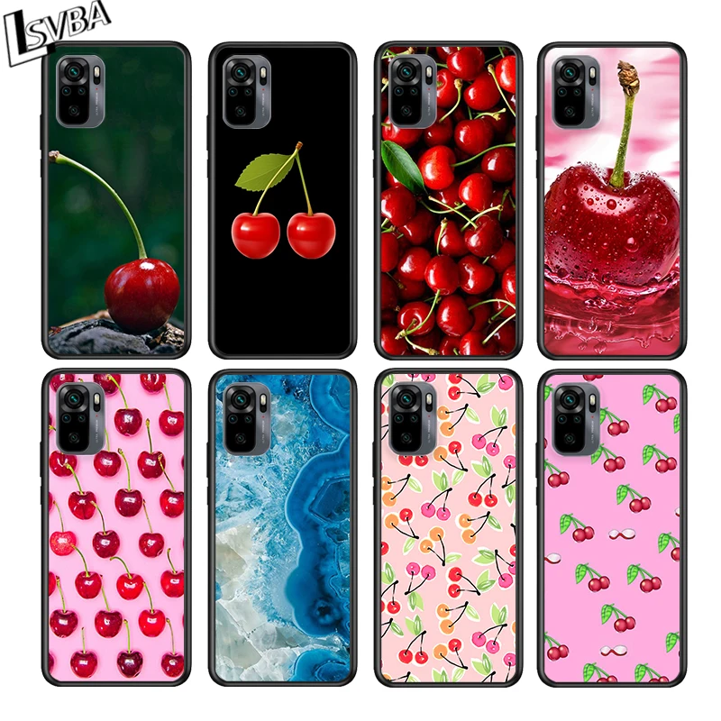 

Pink Cherries for Xiaomi Redmi Note 10 10S 9 9T 9S 9Pro Max 8T 8Pro 8 7 6 5 Pro 5A 4X 4 Soft Black Phone Case