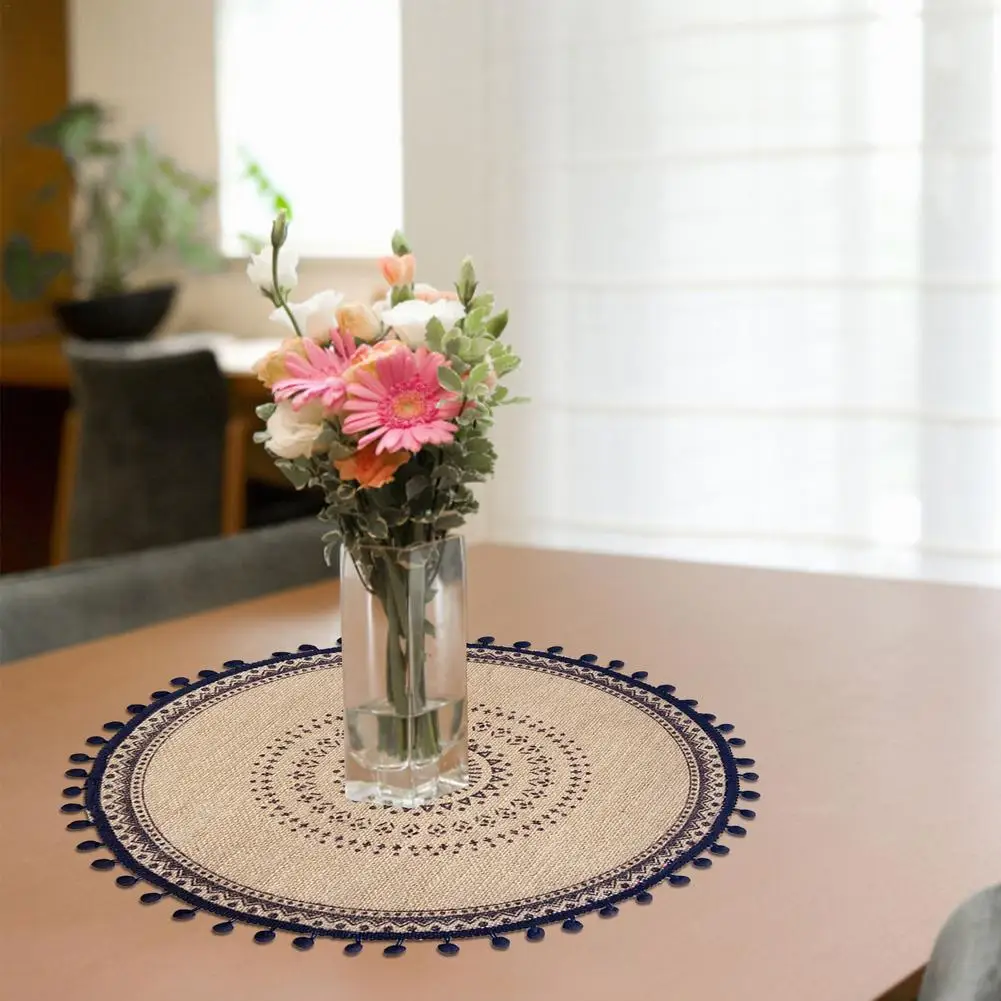 Handwoven Coasters Table Decor Tassel Placemat Round Cotton Linen Art Decorative Bowl Mats Non-slip Cup Mat
Handwoven Coasters Table Decor Tassel Placemat Round Cotton Linen Art Decorative Bowl Mats Non-slip Cup Mat