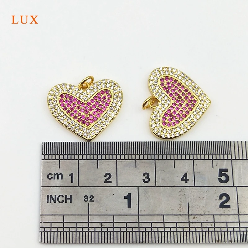 5pcs Shiny Cubic Zircon Pendant for Necklace Jewelry Tiny Dainty Brass Heart Pendant Delicate Pendant for Women Gift Finding
5pcs Shiny Cubic Zircon Pendant for Necklace Jewelry Tiny Dainty Brass Heart Pendant Delicate Pendant for Women Gift Finding