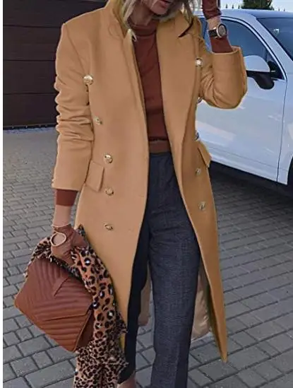 2021 Autumn and Winter Mid-length Woolen Women's Coat New Multi-button Woolen Coat Black Wool Coat
2021 Autumn and Winter Mid-length Woolen Women's Coat New Multi-button Woolen Coat Black Wool Coat