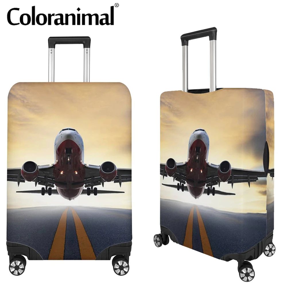

Эластичный Защитный чехол для багажа Coloranimal, чехол с принтом Airplan для костюма, защитный чехол, чехол на колесиках, чехлы для путешествий 3D