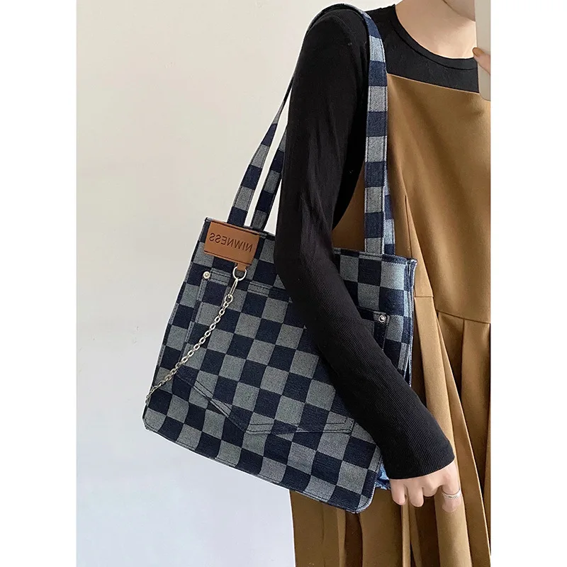 Crossbody Bags Checkerboard Kids Bag Denim Shoulder Bag Large Capacity Tote Bag Student Canvas Bag Women 2021 Crossbody Bag
Crossbody Bags Checkerboard Kids Bag Denim Shoulder Bag Large Capacity Tote Bag Student Canvas Bag Women 2021 Crossbody Bag