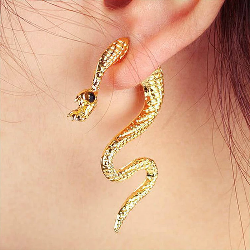 Trendy Rock Punk Snake Stud Earrings For Women Metal Animal Rhinestone Piercing Earrings Nightclub Party Fashion Jewelry 1pcs
Trendy Rock Punk Snake Stud Earrings For Women Metal Animal Rhinestone Piercing Earrings Nightclub Party Fashion Jewelry 1pcs