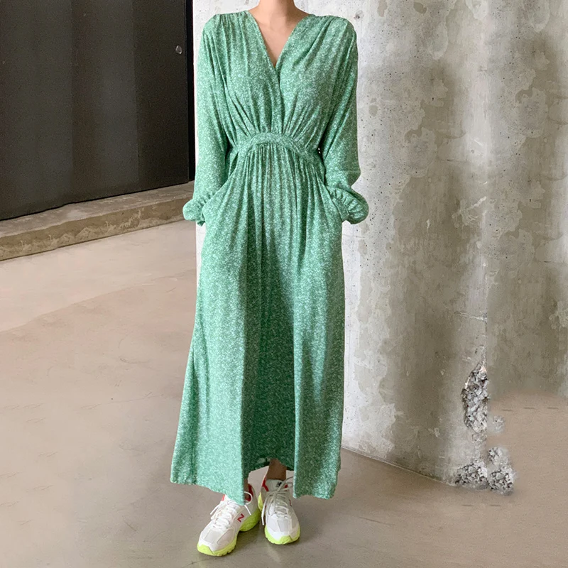 Spring 2021 Loose Floral Print Dress for Women High Waist Cross Double Pocket Dresses Female Plus Size Casual Dress
Spring 2021 Loose Floral Print Dress for Women High Waist Cross Double Pocket Dresses Female Plus Size Casual Dress