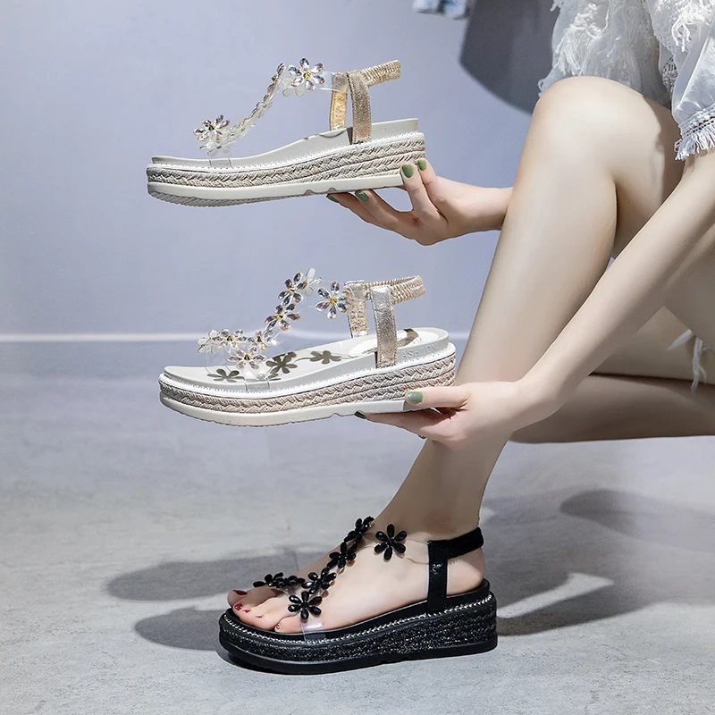 Black Platform Sandals Female Shoe 2021 Women's Clear Heels All-Match Muffins shoe Clogs Wedge Espadrilles Girls Gladiator Comfo
Black Platform Sandals Female Shoe 2021 Women's Clear Heels All-Match Muffins shoe Clogs Wedge Espadrilles Girls Gladiator Comfo