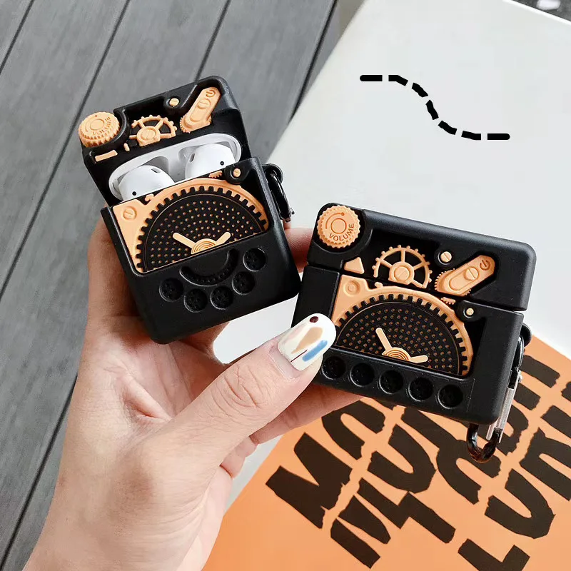 Retro Gear Mini Player for Apple AirPods Pro Case Silicone Protective Case Cover for Airpods 12 Cute Case Keychain Accessories
Retro Gear Mini Player for Apple AirPods Pro Case Silicone Protective Case Cover for Airpods 12 Cute Case Keychain Accessories