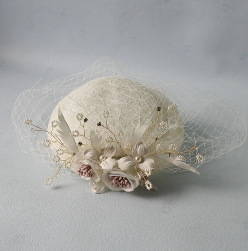 

2020 элегантная Свадебная шляпа и Вуалетка головной убор корсаж женский свадебный аксессуар для волос