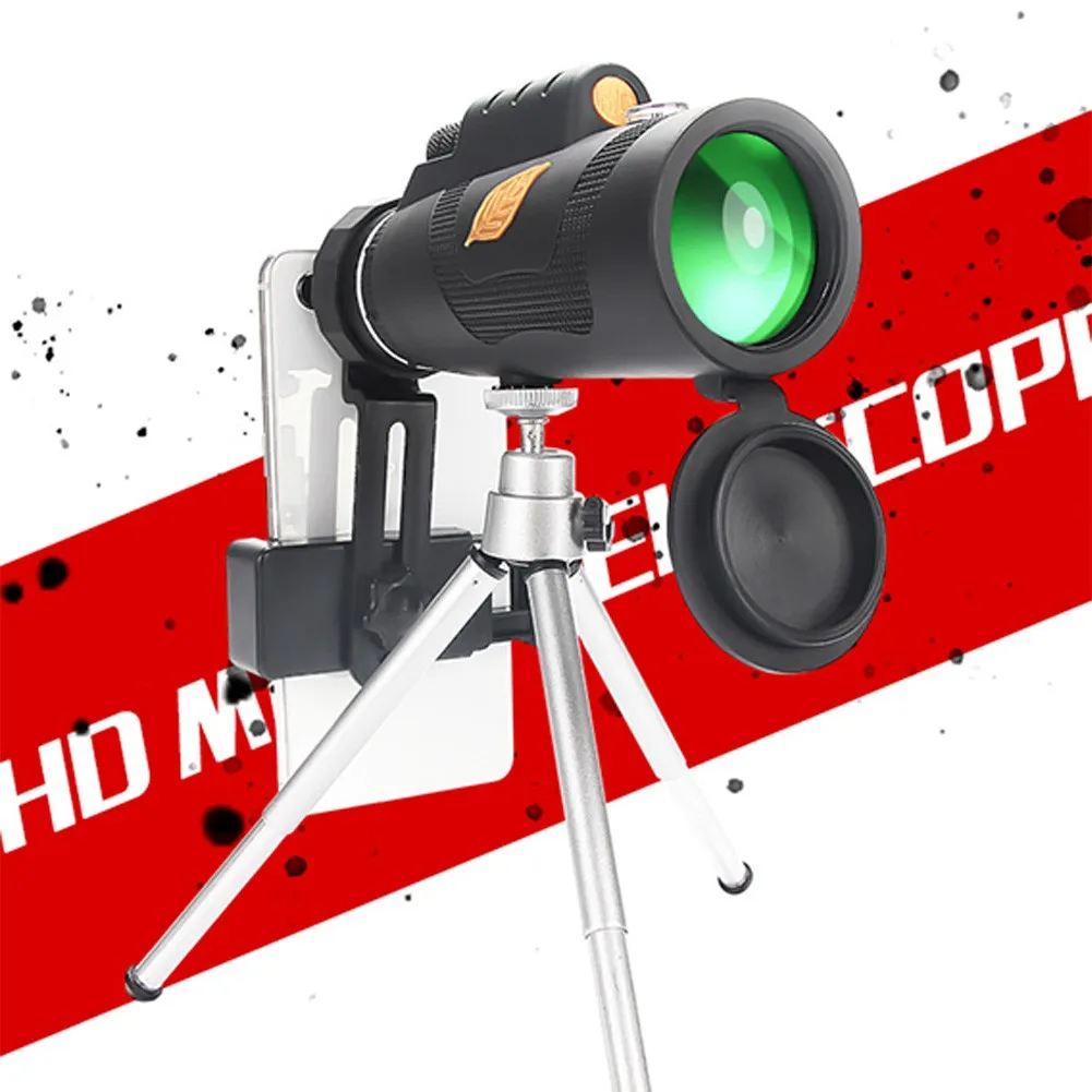 12x50 HD Waterproof Monocular Telescope Night Vision With Tripod And Clip For Hiking And Camping Birdwatching Travel Equipment
12x50 HD Waterproof Monocular Telescope Night Vision With Tripod And Clip For Hiking And Camping Birdwatching Travel Equipment
