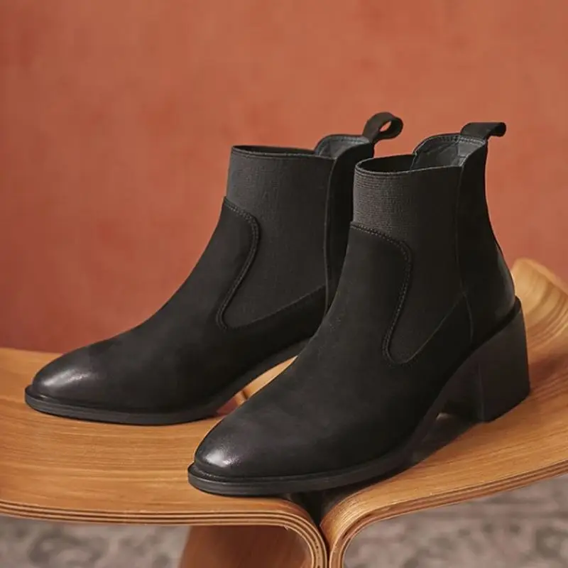 RIZABINA Women Ankle Boots Real Leather Patchwork Thick Heel Winter Shoes Women Fashion Short Boots Ladies Footwear Size 34-42
RIZABINA Women Ankle Boots Real Leather Patchwork Thick Heel Winter Shoes Women Fashion Short Boots Ladies Footwear Size 34-42
