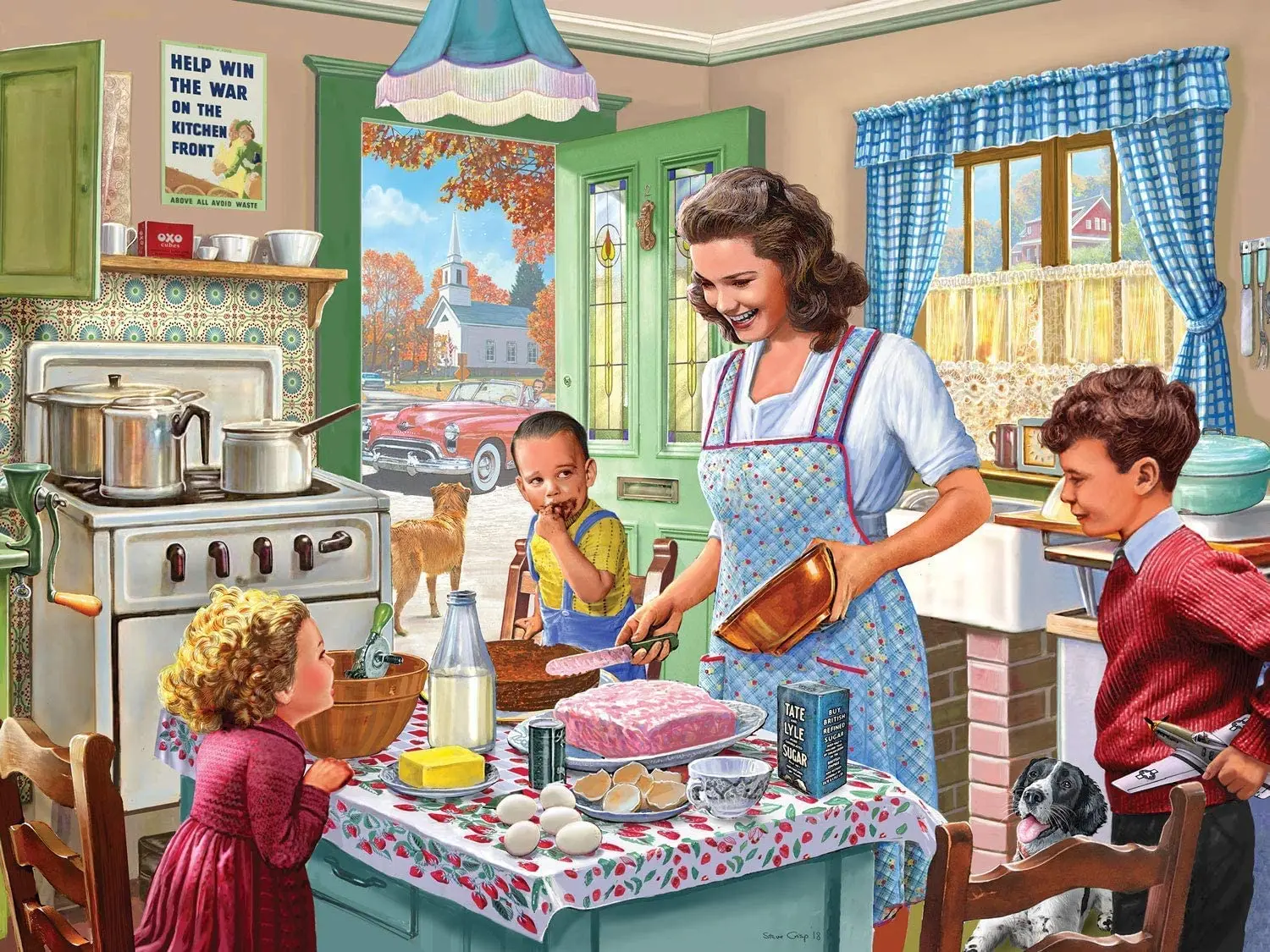 1000 Piece Jigsaw Puzzle for Adults - Kitchen Memories - 1000 Pc Classic 50's Baking Cake Family Jigsaw Toys for Children
1000 Piece Jigsaw Puzzle for Adults - Kitchen Memories - 1000 Pc Classic 50's Baking Cake Family Jigsaw Toys for Children